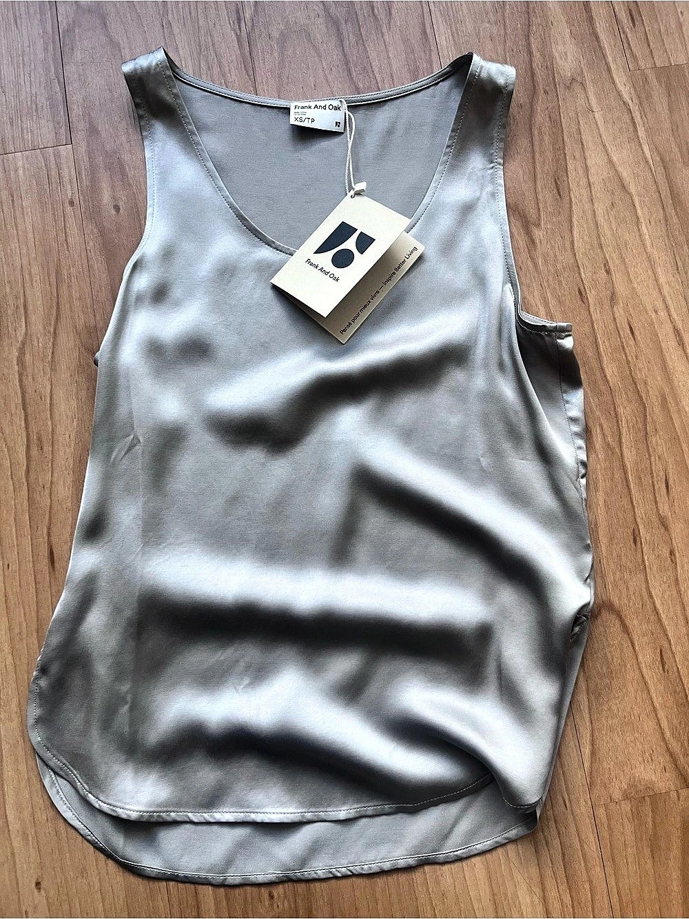 Frank And Oak Silky Satin Tank XS NWT